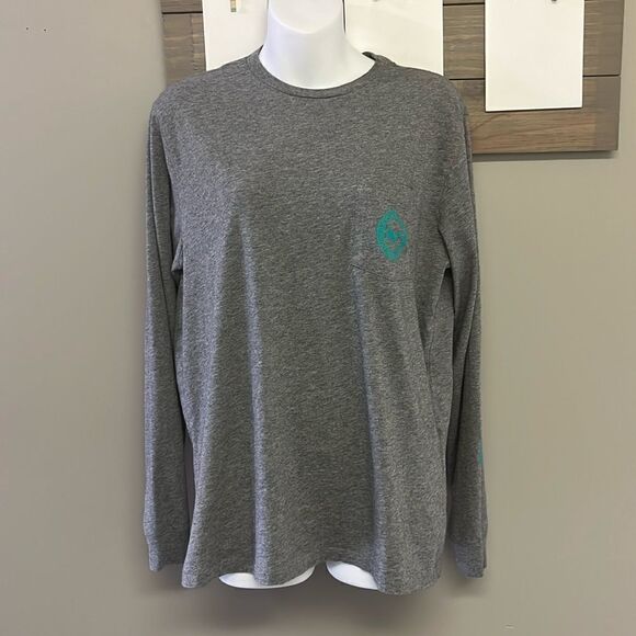 Vineyard Vines Men’s Grey Long Sleeves Crewneck Pullover Whale Tee- Small - Picture 1 of 12